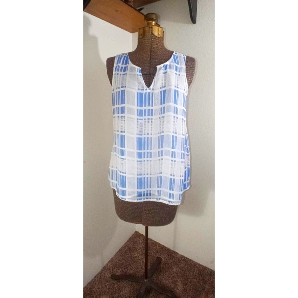 Women's Apt 9 Blue/White Tank